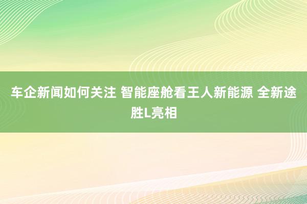 车企新闻如何关注 智能座舱看王人新能源 全新途胜L亮相