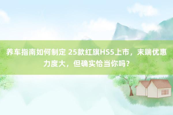 养车指南如何制定 25款红旗HS5上市，末端优惠力度大，但确实恰当你吗？