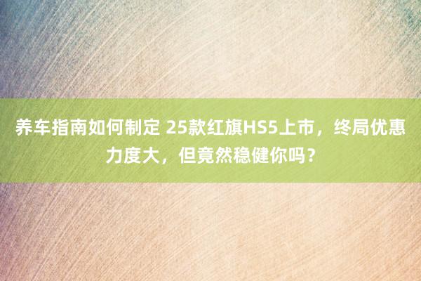 养车指南如何制定 25款红旗HS5上市，终局优惠力度大，但竟然稳健你吗？