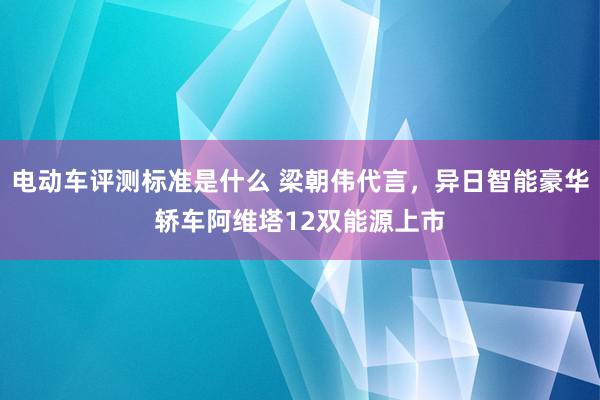 电动车评测标准是什么 梁朝伟代言，异日智能豪华轿车阿维塔12双能源上市