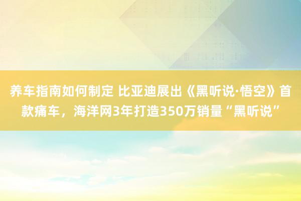 养车指南如何制定 比亚迪展出《黑听说·悟空》首款痛车，海洋网3年打造350万销量“黑听说”