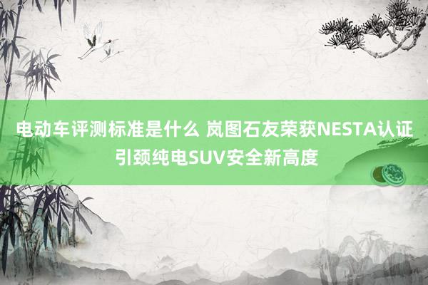 电动车评测标准是什么 岚图石友荣获NESTA认证 引颈纯电SUV安全新高度